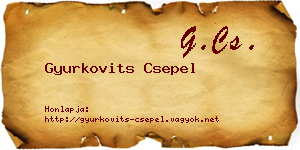 Gyurkovits Csepel névjegykártya
